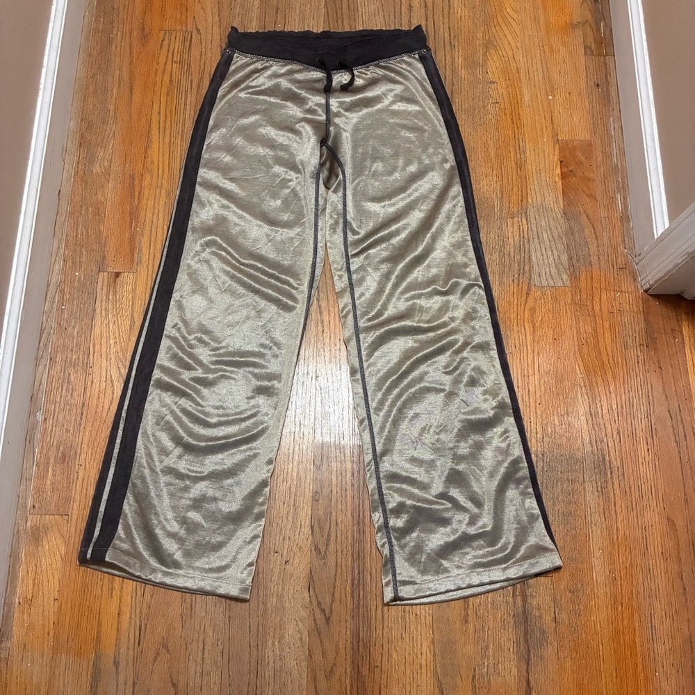 RILEY Vintage pants metallic and Black Flare lounge Pants size M